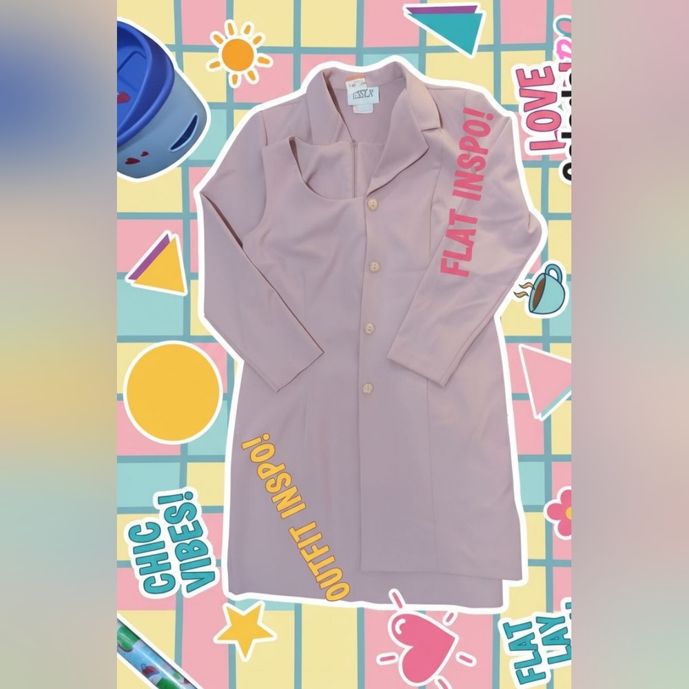 Dress And With Pink Jacket